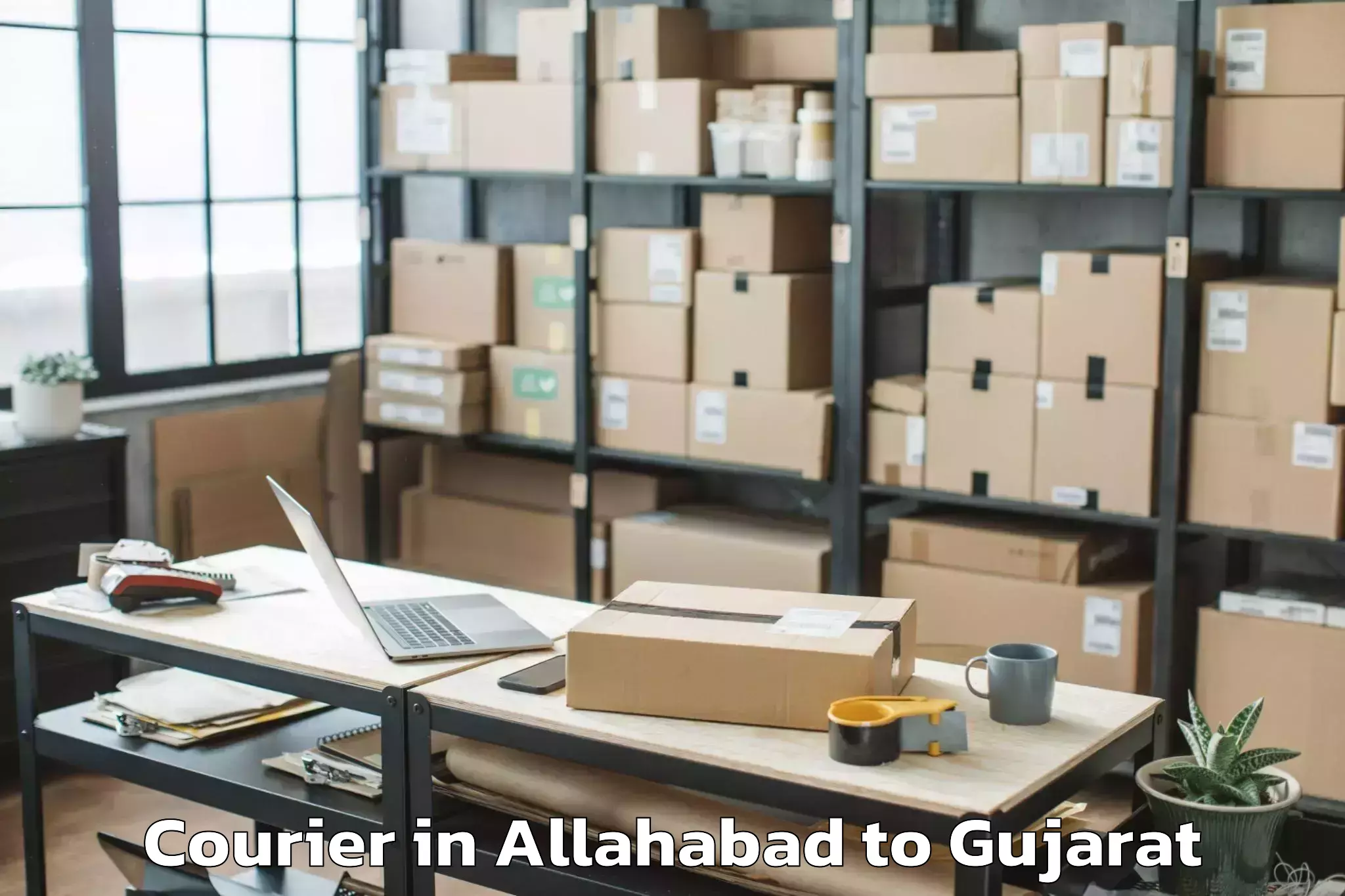 Easy Allahabad to Thasra Courier Booking